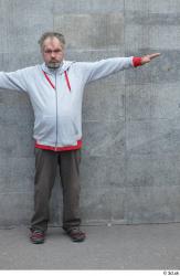 Whole Body Man T poses White Overweight Standing Street photo references